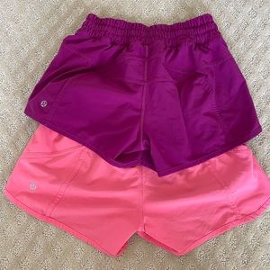 TWO pairs of tracker shorts size 4